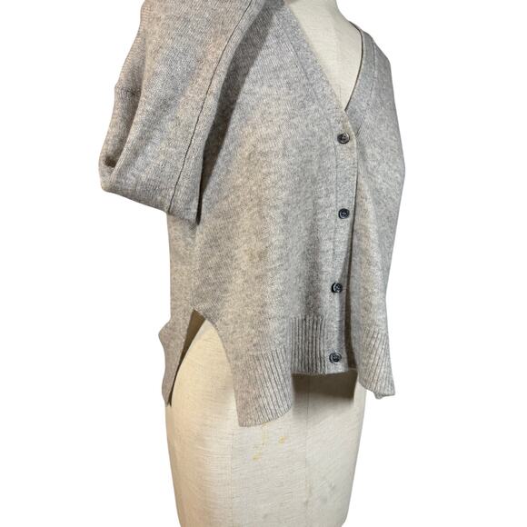 THEORY Gray Hanelee Cashmere Cardigan Sweater Small Minimalist Luxury Capsule - Picture 14 of 16